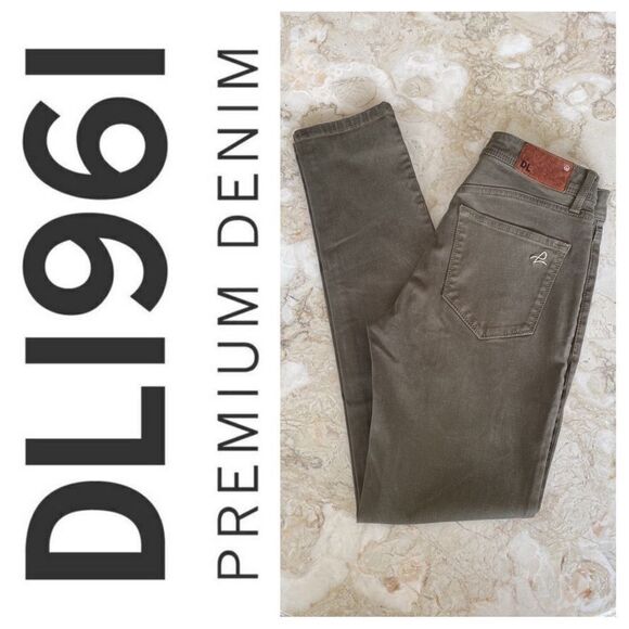 DL1969 Nina High Rise Skinny 4-Way Stretch Dublin Green - Picture 1 of 11